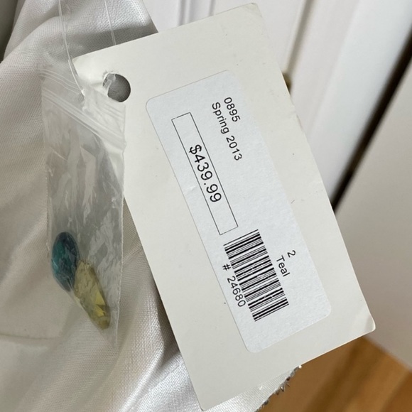 NWT Colors Crystals & Sequins Teal Mini Dress Size 2 - Picture 9 of 9